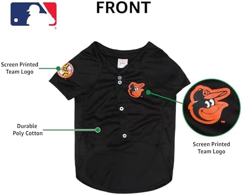 Official MLB Baltimore Orioles Pet Jersey for Dogs & Cats, Size Small - Stylish Baseball Jersey for Your Furry Fan- Show Off Team Spirit with The Perfect Fan Apparel Gear for Pet, Dog & Cat - Image 6