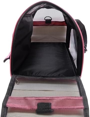 ZaneSun Cat Carrier,Soft-Sided Pet Travel Carrier for Cats,Dogs Puppy Comfort Portable Foldable Pet Bag Airline Approved (Medium-LightPink) - Image 5