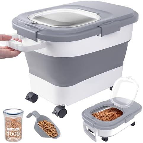 15-23Lbs Airtight Dog Food Storage Container,Collapsible Dog Food Container by DDMOMMYCOLLAPSIBLEFOODSTORAGECONTAINERFAMILY