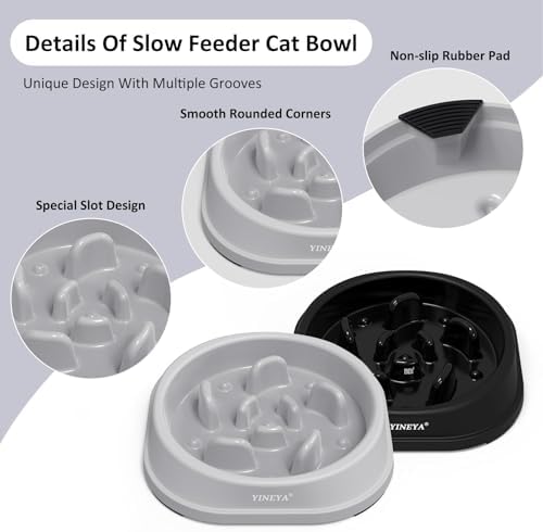 YINEYA 2PCS Anti-Choking Slow Feeder Dog Bowls Small Size Dog, Slow Feeder Cat Bowl, Supplies and Puzzle for Pet - Image 4