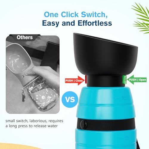 Pecute Portable Dog Water Bottle 29oz, Pet Walking Water Bottle - Image 5