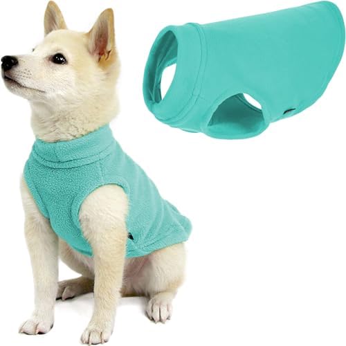 Gooby Stretch Fleece Vest Dog Sweater, Mint, Medium by Gooby