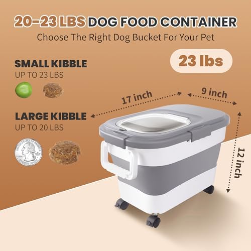 15-23Lbs Airtight Dog Food Storage Container,Collapsible Dog Food Container - Image 2
