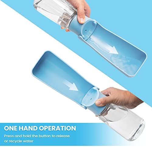 Foldable Dog Water Bottle, Leak Proof Dispenser, SkyBlue, 19oz - Image 4