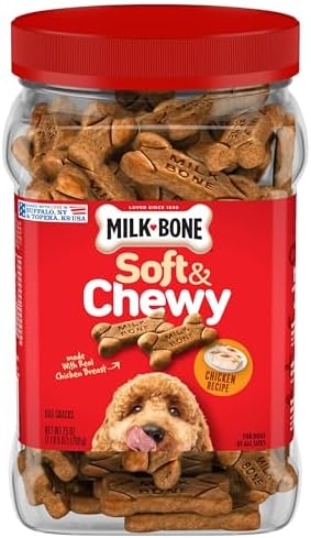 Milk-Bone Soft & Chewy Dog Treats Bundle: Beef & Filet Mignon Recipe, 25 Ounce + Chicken Breast Recipe, 25 Ounce - Image 5