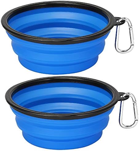 Kytely Large Collapsible Dog Bowls 2 Pack, 34oz Foldable Dog Travel Bowl by Kytely