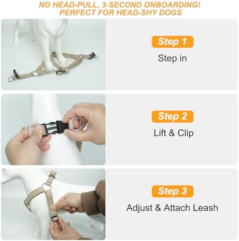 BEAUTYZOO Adjustable No Pull Dog Harness and Leash Set - Image 6