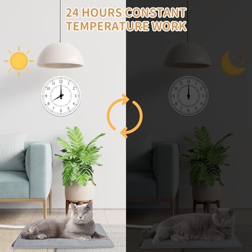 Pet Heating Pad for Cats and Dogs, cat House Heated Cat Bed, Auto Temperature Control, Waterproof, Electric, 20 x 16 Inch - Image 3
