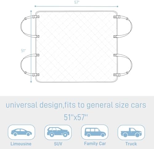 Dog Car Seat Cover for Back Seat, Large Universal Fit Bench Car Seat Cover, Waterproof Dog Hammock for Car with Adjustable Straps, Durable Seat Protector for Cars, Trucks & SUVs, Black - Image 3