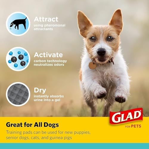 Glad for Pets Black Charcoal Puppy Pads, 17.5 x 23.5 Inch, 120 Count, 2-Pk - Image 3