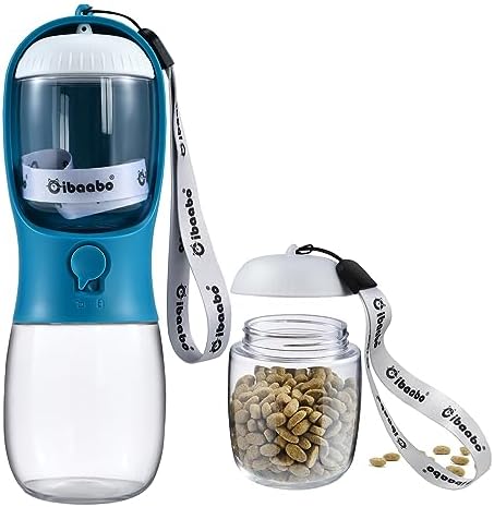 Cibaabo Dog Water Bottle Portable with Food Container & Filter for Travel by Cibaabo