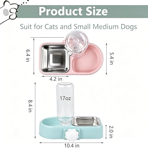 Hanging Dog Bowls, Cage Automatic Cat Food and Water Bowl Set - Image 5