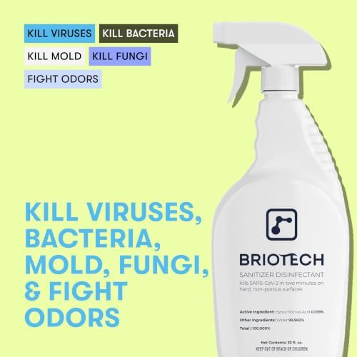 BRIOTECH Sanitizer Disinfectant, Hypochlorous Acid, Refill, 1 Gal, 2-Pack - Image 2