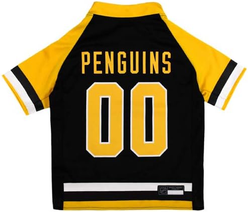 NHL Pittsburgh Penguins Jersey for Dogs & Cats, Small. - Let Your Pet Be A Real NHL Fan! - Image 2