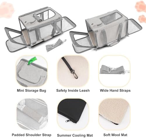 GAPZER Pet Carrier for Large Cat Soft-Sided Animal Traveling Bag up to 20lb - Image 3