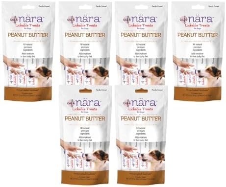 Café Nara Peanut Butter Flavored Lickable Treats for Dogs - Pack of 6 by Caf%C3%A9N%C3%A4ra