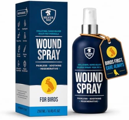 Pet Wound Spray for Birds 8 Oz - Alcohol-Free, Pet Wound Care by SilverMD