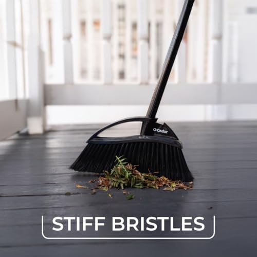 O-Cedar Strong Sweep Broom and Dustpan Set with Detail Brush | Indoor Outdoor Heavy Duty Stiff Bristle Broom | Step-On Dust Pan - Image 3