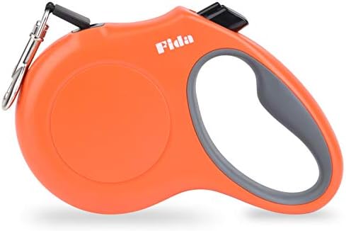 Fida Retractable Dog Leash, 16 ft Dog Walking Leash for Medium Dogs up to 44lbs, Tangle Free, Orange by Fida