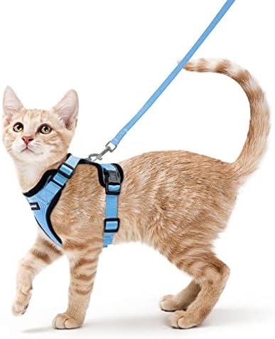 rabbitgoo Cat Harness and Leash Set, Escape Proof Vest, Light Blue by rabbitgoo