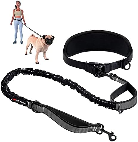 Tuff Pupper Hands Free Bungee Dog Leash, Waist Belt for Running & Walking by TuffPupper