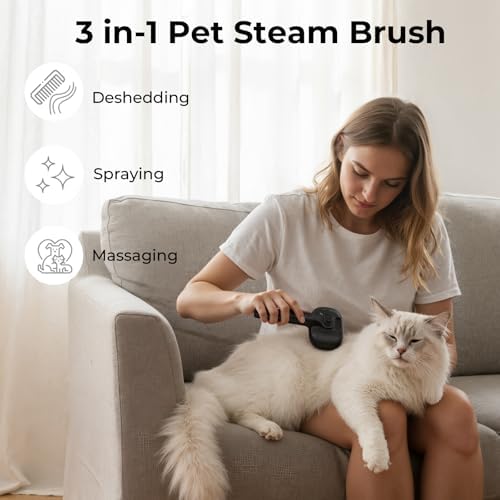 Pecute Self-Cleaning Steam Dog Cat Brush for Heavy Shedding/Long Coats - Image 2