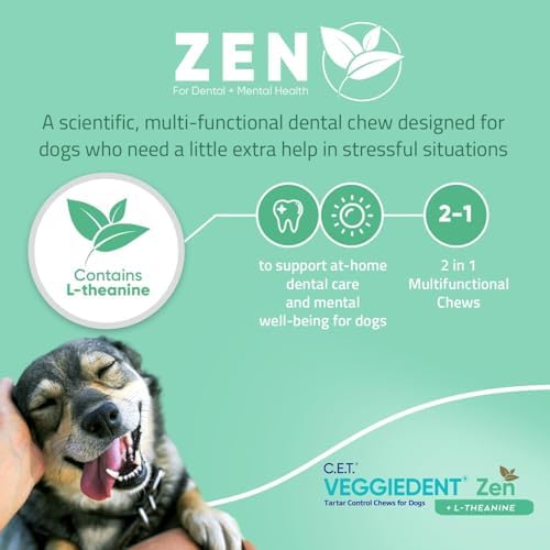 C.E.T. Veggiedent Fr3sh & Zen Plaque and Tartar Control Chews for Dogs, L - Image 4