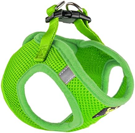 EcoBark Teacup Dog Harness, Luxury Soft Step in Dog Vest, Green, XXXS - Image 4