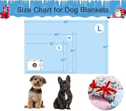 Stuffed Dog Blanket, Premium Soft Throw Flannel Fleece Blanket for Medium Small Dogs, Pet Puppy Blankets for Kitten Cat, Christmas Pet Gift for Bed Cover, Couch, Crate (42x66 inch (Pack of 1)) - Image 4