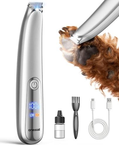 oneisall Dog Paw Trimmer with LED Light & Skin-Friendly Curved Blade by oneisall
