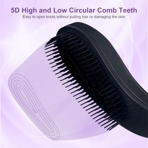 Small Dog Brush, Skin-friendly Soft Bristles (Black) - Image 4