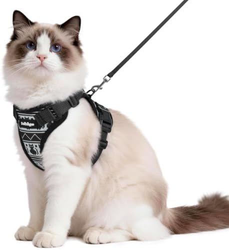 rabbitgoo Cat Harness and Leash Set, Escape Proof Vest, Pixel Tabby by rabbitgoo