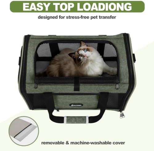 GAPZER Medium Cat Carrier Bag Lightweight, Soft-Sided Small Pet Carry Crate - Image 5
