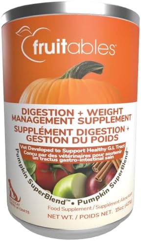 Fruitables Pumpkin Digestive Supplement, Fiber Supplement for Dogs, 15oz by Fruitables