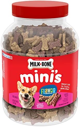 Milk-Bone Mini's Flavor Snacks Dog Treats Bundle: 36 Ounce Canister + 2 Refill Packs by Milk-BoneDogTreats