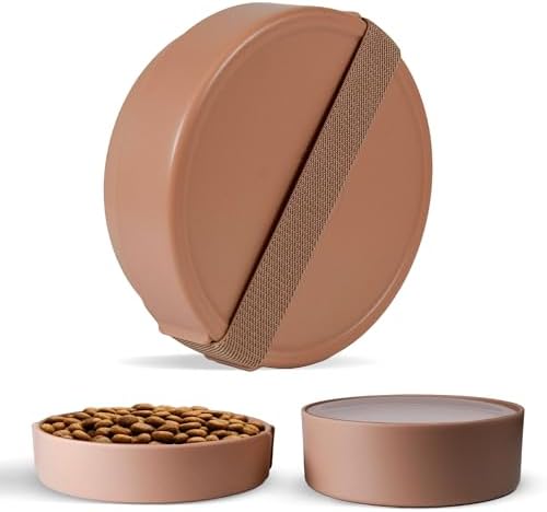 Barkin’ Trails Travel Dog Bowls, Portable Outdoor Water, BPA-Free, Food Grade Plastic Dog Travel Bowl, Camping Essentials & Container (Mocha) by Unknown