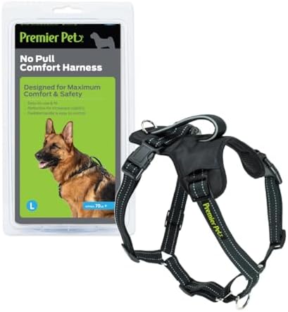 Premier Pet No Pull Comfort Dog Harness, Black, Large by PremierPet
