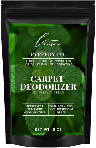 Lapew Peppermint Carpet Deodorizer Powder - Pet Safe Freshener for Vacuuming | Scented Odor Eliminator for Home | 16 oz by Lapew