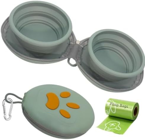2-in-1 Collapsible Dog Travel Bowl Portable Silicone Carabiner by guardingwhatyouLove