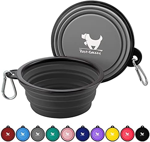 Rest-Eazzzy Collapsible Dog Bowls, 2 Pack Sturdy Portable Dog Water Bowls by Rest-Eazzzy