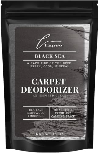 Lapew Black Sea Carpet Deodorizer Powder - Pet Safe Freshener for Vacuuming | Scented Odor Eliminator for Home | 16 oz by Lapew