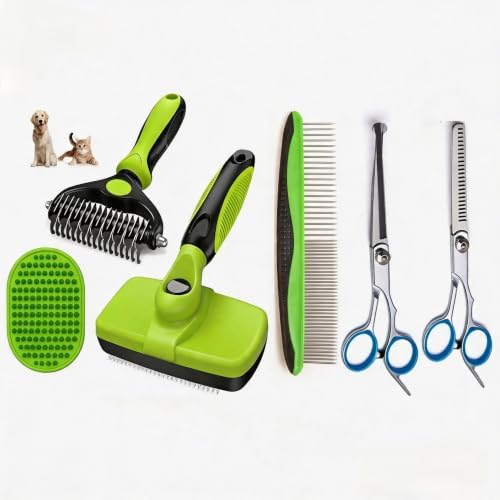 Dog Brush for Shedding,Deshedding Slicker Undercoat BrushforDog,6PCS by Unknown