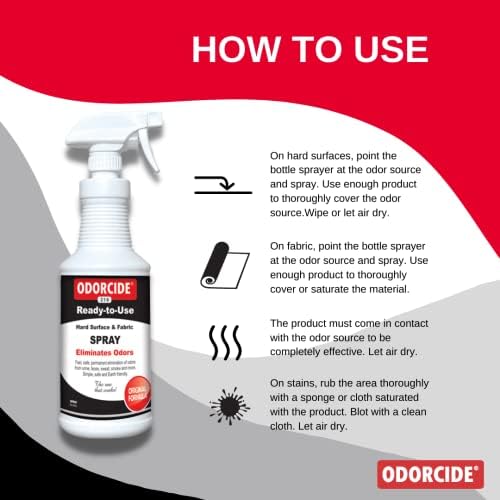 Odorcide Odor Eliminator Soaker: Odor Eliminator for Strong Odor on Carpets, Hardwood & More - Smoke, Sweat & Pet Odor Eliminator for Home w/Non-Enzymatic Formula, 32 oz - Image 2