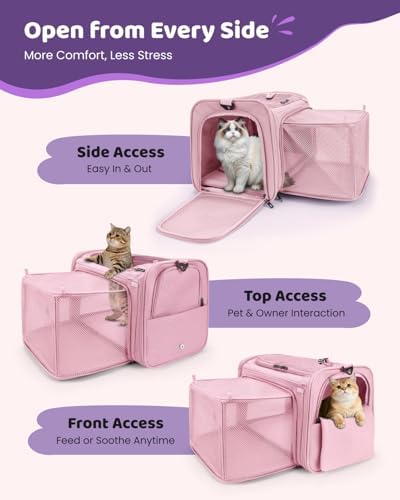 MIDOG Soft Cat Carrier Airline Approved, Expandable for Cats Up to 15lbs - Image 3