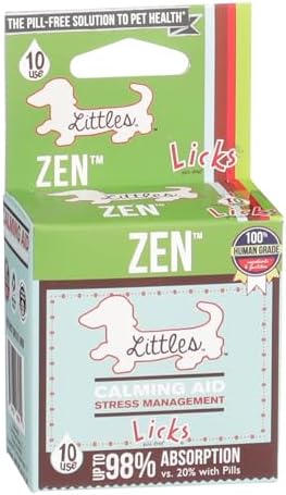 Licks Zen Calming Aid, L-Theanine, Small Breed Dogs & Cats, 10 Packets by LicksPillFree