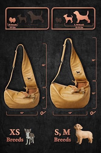 Noah & Paw Dog Sling Carrier for Small Dogs 3-10lb, Dog Sling for Small Dogs and Cats, Dog Carrier with Adjustable Padded Strap, Vegan Leather Lined with Fur, 3X Safety Features, Machine Washable - Image 4