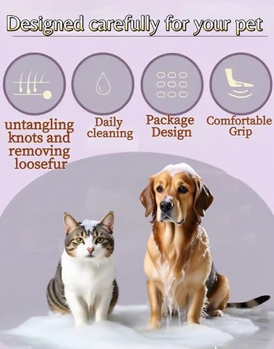 Cat Grooming Kit,Kitten Puppy Pet Dog Grooming Kit,Dog Slicker Brush,9PCS - Image 5