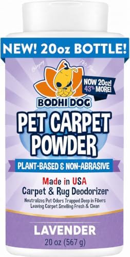 Bodhi Dog Natural Carpet Deodorizer Powder - Dry Pet Smell Eliminator & Urine Odor Remover - Loosens Fur & Dirt - Plant-Based Room Freshener for Vacuuming Home - Lavender (Pack of 1) by BodhiDog