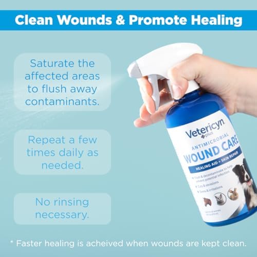 Vetericyn Plus Dog Wound Care Spray | Healing Aid and Skin Repair, Clean Wounds, Relieve Dog Skin Allergies, Safe for All Animals. 16 ounces - Image 4