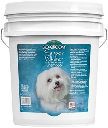 Bio-Groom Super Whitening Dog Shampoo, Coat Brightener Shampoo, 5 Gallons by Bio-groom